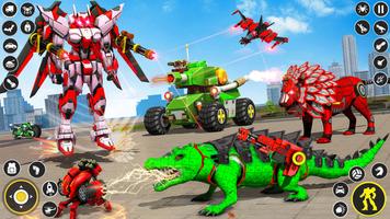 Crocodile Robot Animal Game 3D captura de pantalla 1