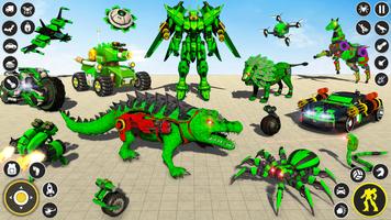 Crocodile Robot Animal Game 3D captura de pantalla 2