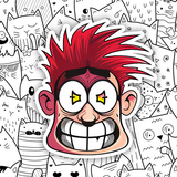 Crazy Art Sticker ikon