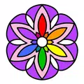 Cross Stitch Coloring Mandala