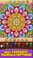 Cross Stitch Coloring Mandala ポスター
