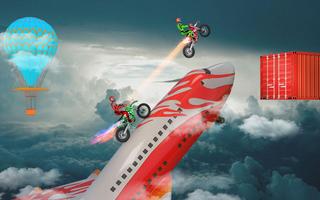 Crazy Bike Sky Stunt Tricky Master Ekran Görüntüsü 1
