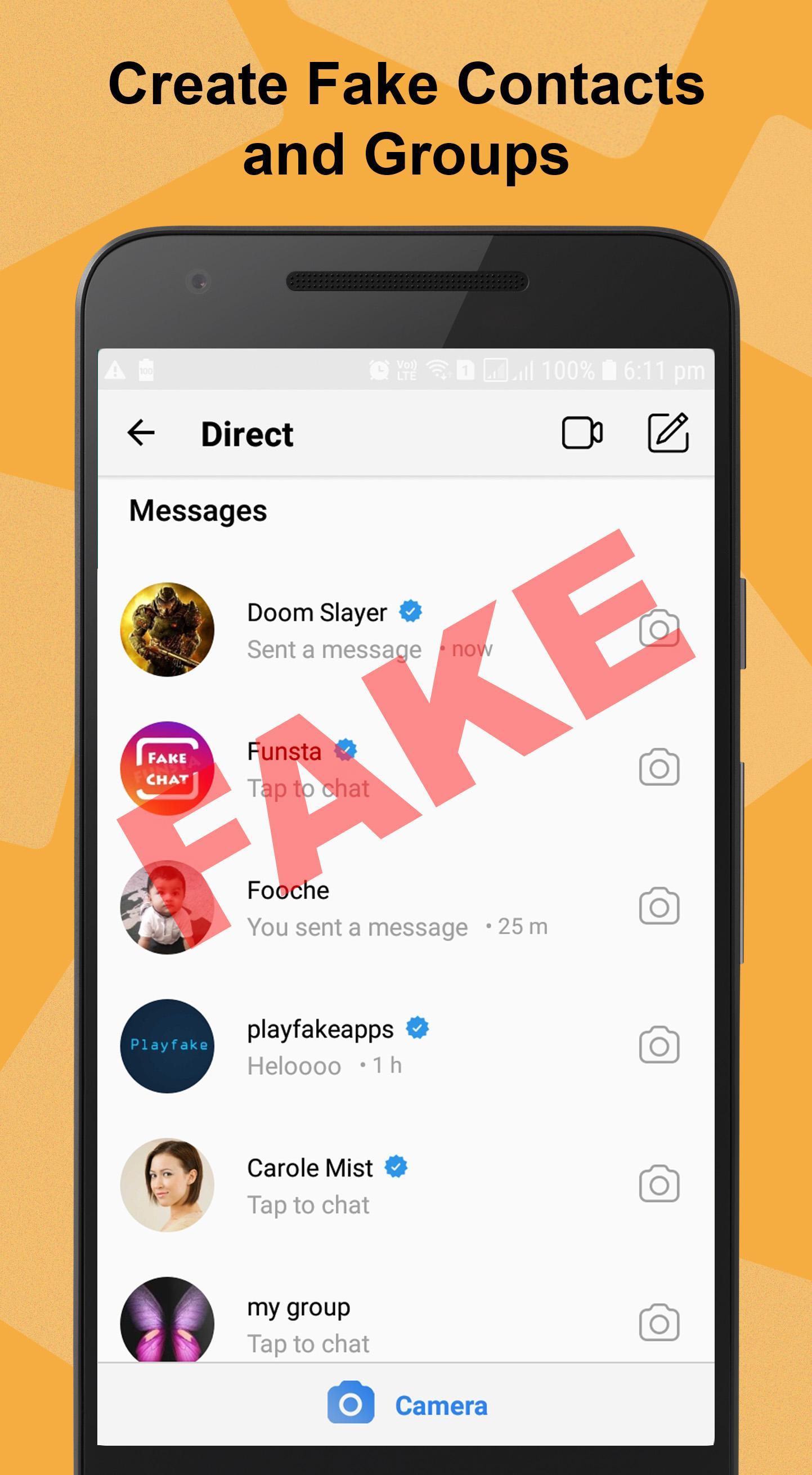 Instagram iphone fake chat Prankgram Instagram