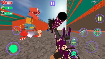 Rainbow Friends Shooter 3D capture d'écran 2