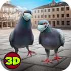 مدينة الطيور حمامة محاكاة 3D أيقونة