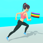 LGBTQ Flag Relay Run 3D icône