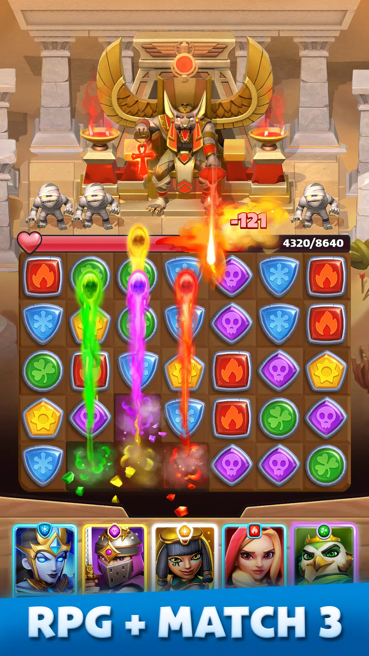 Puzzle and Conquer: Match 3 RP APK + Mod for Android.