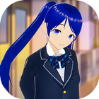 High school anime girl 3D Life icon