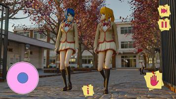 Lycée anime girl 3D Life Affiche