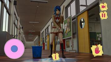 Garota anime do ensino médi 3D imagem de tela 2