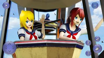 simulador de anime colegial 3d Cartaz