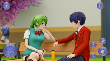 simulador de anime colegial 3d imagem de tela 1