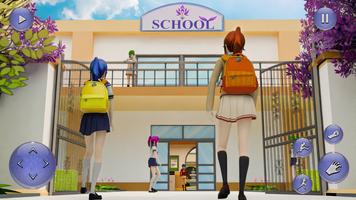 simulador de anime colegial 3d imagem de tela 2