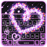 Sparkling Heart Neon Keyboard Theme ícone