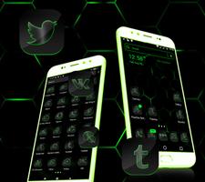 Cool Neon Green Launcher Theme poster