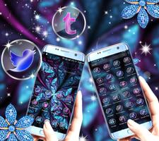 Abstract Neon Flower Theme screenshot 1