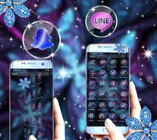 Abstract Neon Flower Theme screenshot 3