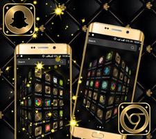 Gold Black Launcher Theme syot layar 3