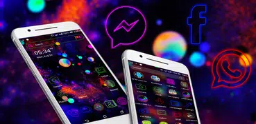 Neon Colorful Launcher Theme