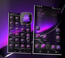 Purple Black Launcher Theme poster