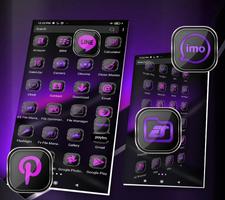 Purple Black Launcher Theme screenshot 1