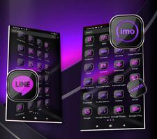 Purple Black Launcher Theme screenshot 2