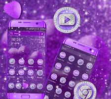 Purple Glitter Launcher Theme poster