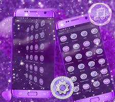 Purple Glitter Launcher Theme screenshot 1