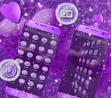 Purple Glitter Launcher Theme screenshot 2