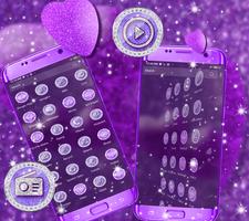 Purple Glitter Launcher Theme screenshot 3