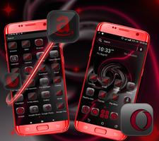 Red Black Launcher Theme imagem de tela 2