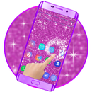 Purple Glitter Water LWP APK
