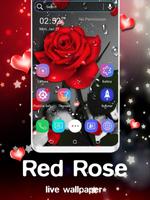 Red Rose Particle LWP Affiche