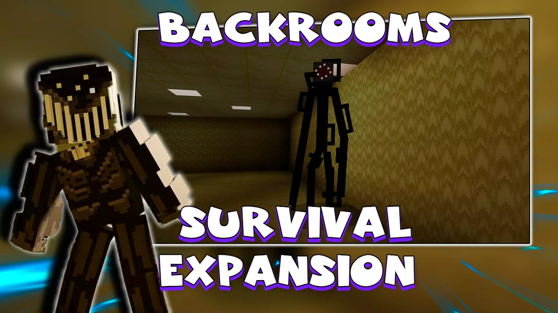The Backrooms Survival Expansion mod for Minecraft PE