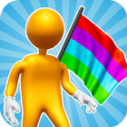 Flag Runner Game: Flag Painter icône