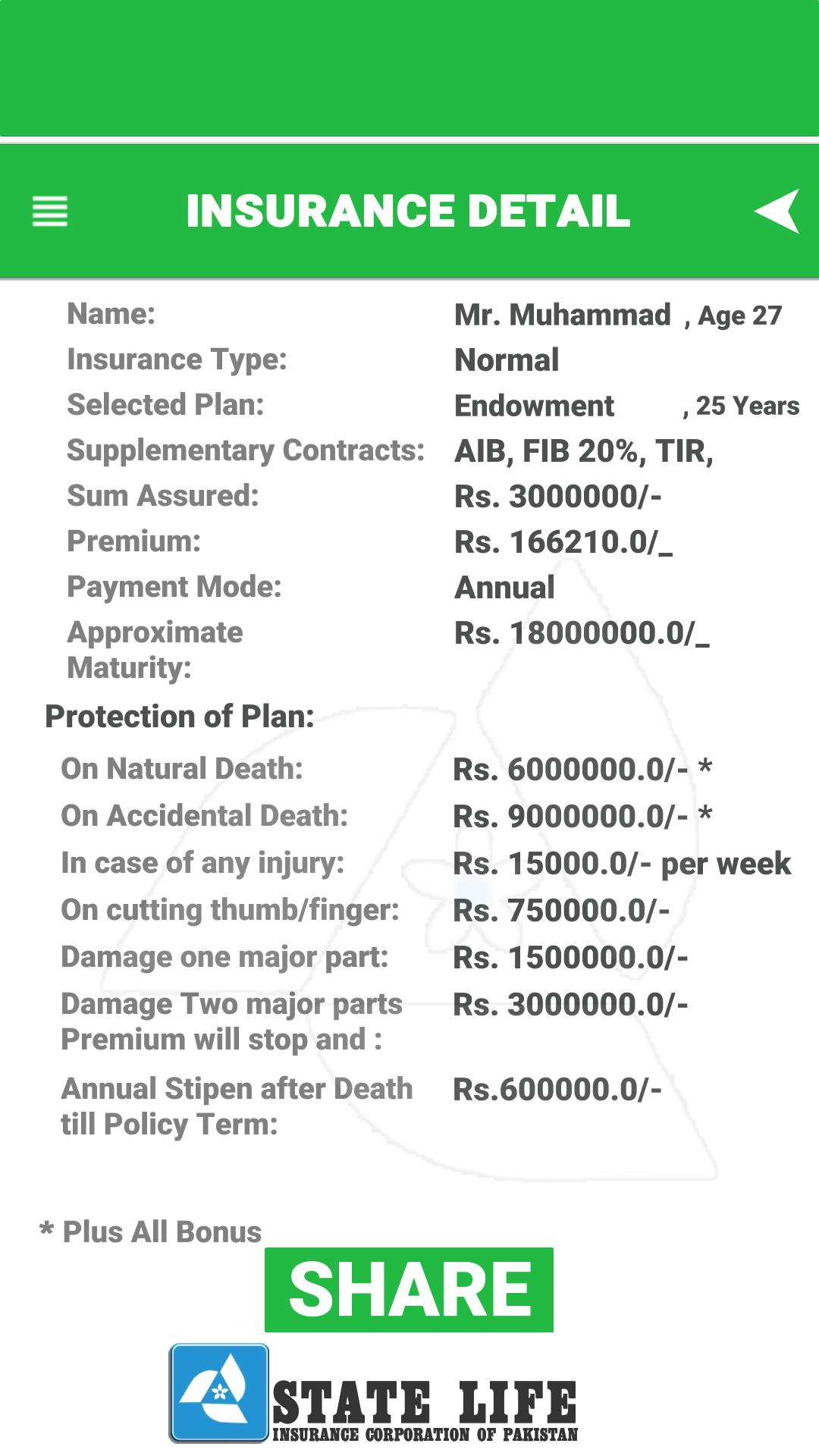 State Life Insurance Tax Rebate