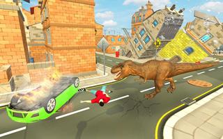 Dino Rampage Attack: City T-Rex VS Angry Gorilla capture d'écran 3