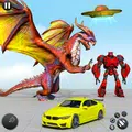 Real Flying Dragon Robot Car Transform Games