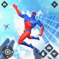 Flying Police Robot Rope hero Spider Rescue Games