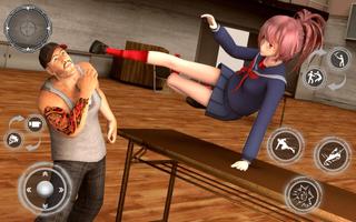 School Girl Survival Battle 3D Ekran Görüntüsü 1
