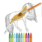 Horses Coloring Book icon