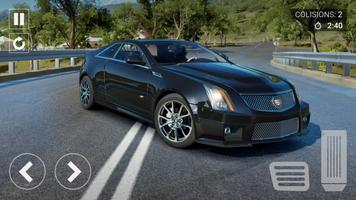 Car Cadillac CTS-V City Drive Affiche