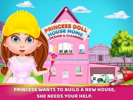Princess Doll House Cleaning Affiche