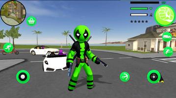 3 Schermata Green Pool Stickman Rope Hero Gangstar Crime