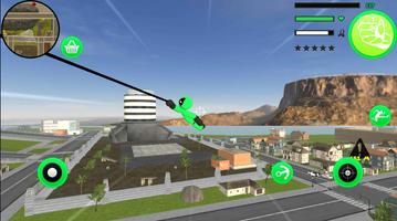 Green Pool Stickman Rope Hero Gangstar Crime تصوير الشاشة 2