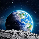 Earth & Moon 3D Wallpaper PRO icône