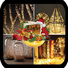 Christmas Light Garland. Christmas Decorations icône
