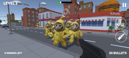 Happy BananaCat Shooter Attack スクリーンショット 1