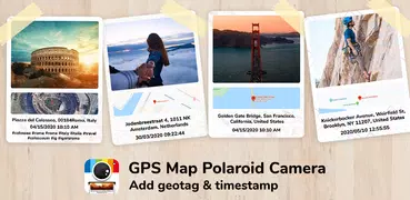 GPS Map Polaroid camera: Add geotag & timestamp