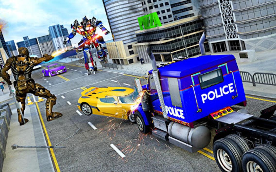 Police Truck Robot Transform screenshot 12